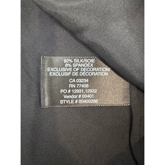 Club Monaco Black Embellished Silk Blend Sleeveless Top XS Elegant Evening - Picture 5 of 10